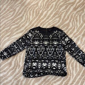 J. Crew Black and White Top